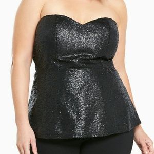 TORRID
Sequin Peplum Tube Top